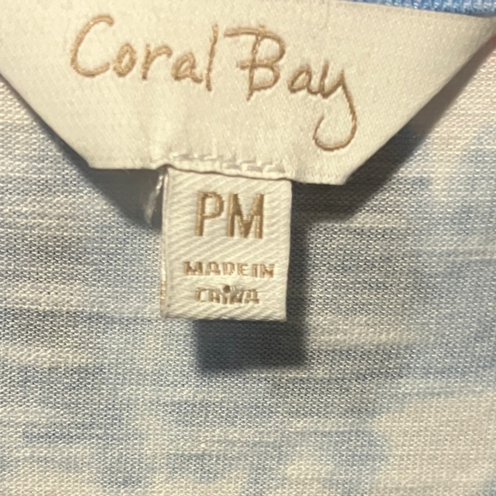 Coral Bay Blue and Pink Tie-Dye Short Sleeve Top - Picture 2 of 5